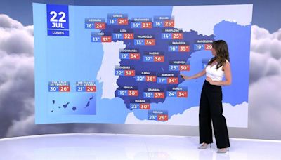 Las temperaturas máximas vuelven a subir este lunes, con valores altos en el centro