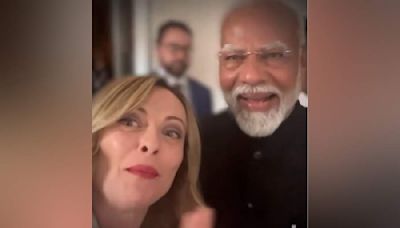 'Hi friends, from Melodi': Italian PM Giorgia Meloni and Narendra Modi share selfie moment