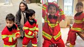 “RHONY” Jessel Taank's Twin Boys Dress as Firefighters as They Trick or Treat in New York on Halloween