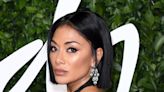Nicole Scherzinger Shows Off Glittery Glam While Posing in Just a Robe