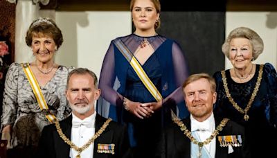 La princesa Amalia debutó como heredera de Holanda en el banquete en honor a los reyes de España, Felipe y Letizia