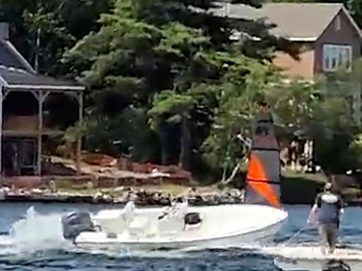 Teen safely stops runaway boat speeding in circles on New Hampshire's largest lake