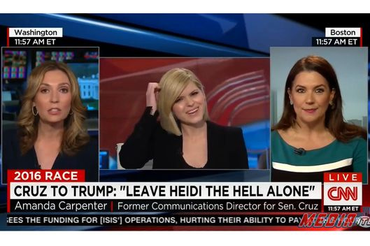 ... Kate Bolduan's head scratch speaks for us all. Photo: CNN via Mediaite