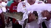 Mexico mayor marries alligator-like reptile who he calls ‘princess girl’ - for second time