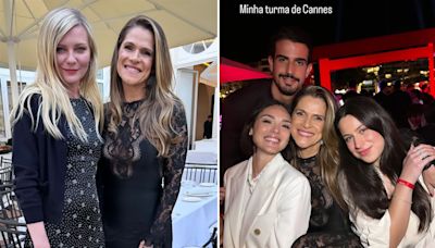 Ingrid Guimarães tieta Kirsten Dunst ao curtir Cannes com Isabelle Drummond e filhos de Claudia Raia