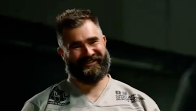 Jason Kelce and Jalen Hurts shared the most wholesome exchange during an interview ahead of MNF