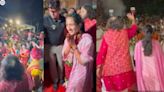 WATCH: Newlyweds Anant Ambani and Radhika Merchant greeted with spectacular shower of rose petals in Jamnagar