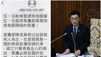 綠委收「滅青鳥」簡訊惶恐報警 江啟臣也被恐嚇：反對不理性的暴力行為