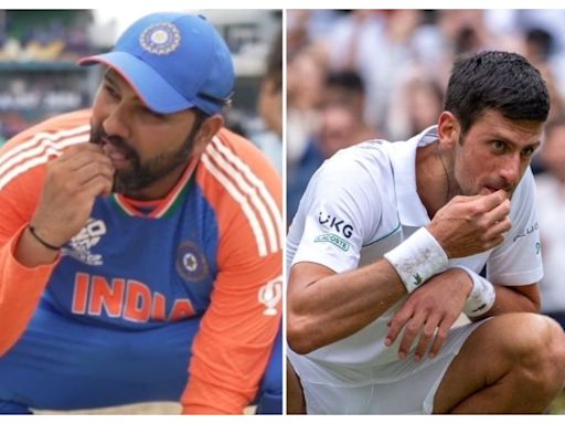 Rohit Celebrates T20 WC Win by Tasting Barbados Pitch Soil, Compares Moment to Djokovic at Wimbledon