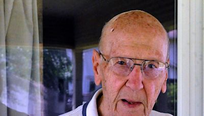 He served 13 months during World War II and found peace in the surroundings through music