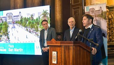 Alak y Kicillof presentaron el proyecto de puesta en valor de Plaza San Martin - Diario Hoy En la noticia