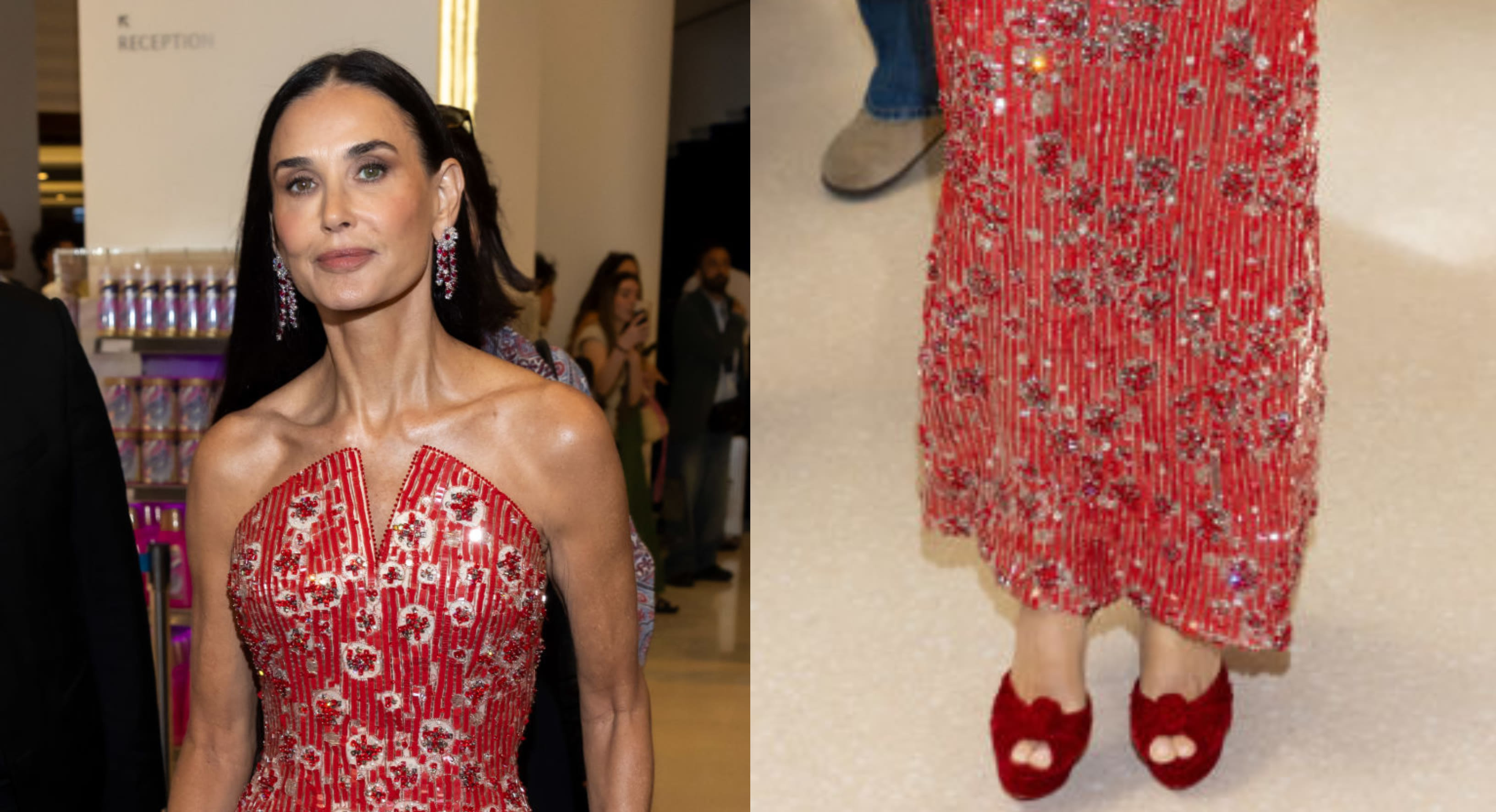 Demi Moore Turns Heads in Sky-High Christian Louboutin Shoes at 2024 Cannes Film Festival