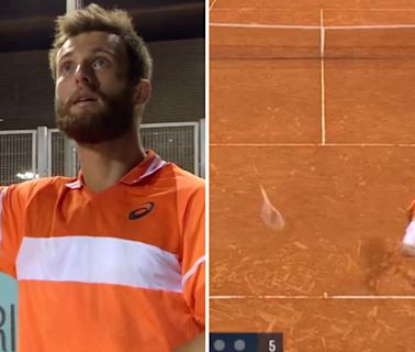 Raging tennis ace argues with umpire over coffee before embarrassing blunder