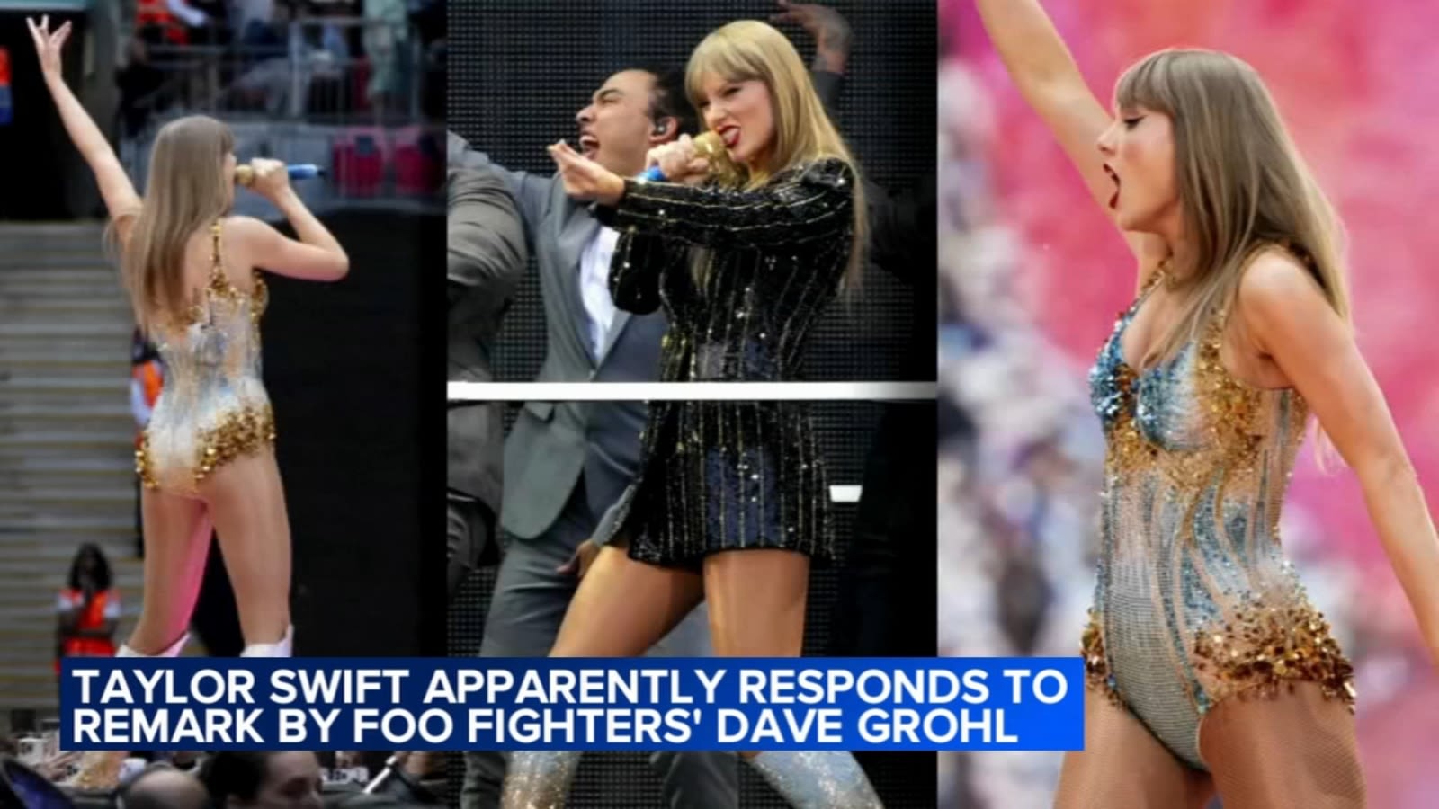 Taylor Swift seems to respond to Dave Grohl's suggestion she doesn't perform live