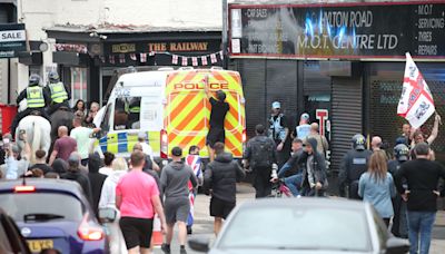 Planned protests begin across UK after ‘unforgivable’ violence in Sunderland