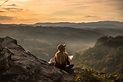 Woman on Mountain Royalty-Free Stock Photo