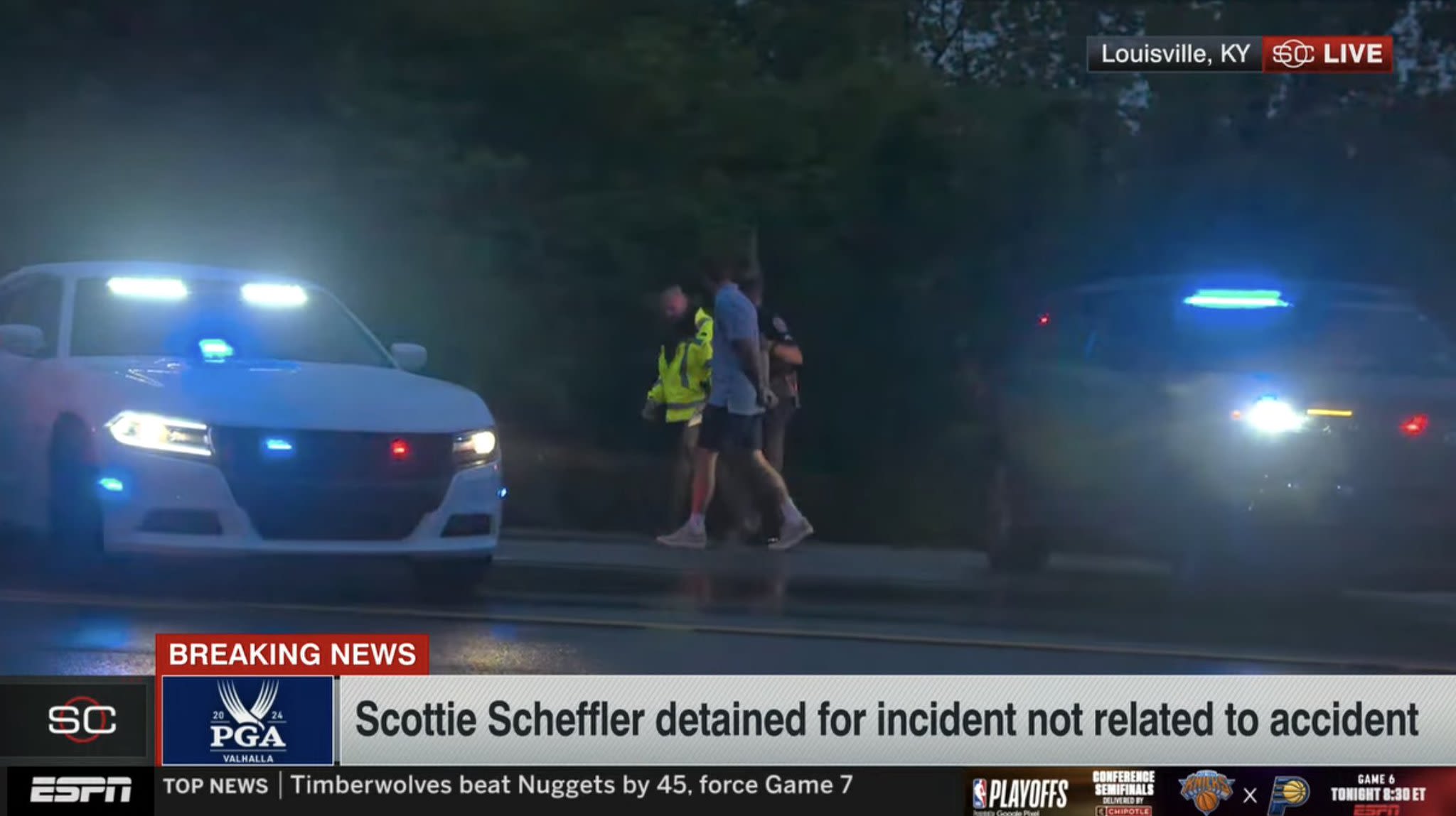 World No. 1 Scottie Scheffler tees off at PGA Championship after being arrested, charged with felony for incident outside Valhalla