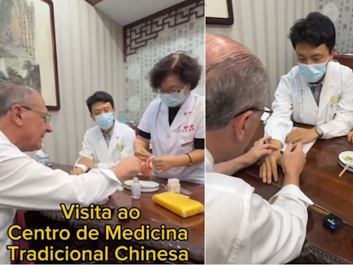 Em viagem à China, Alckmin mostra habilidade na acupuntura: 'Dr. Geraldo cuidará disso'