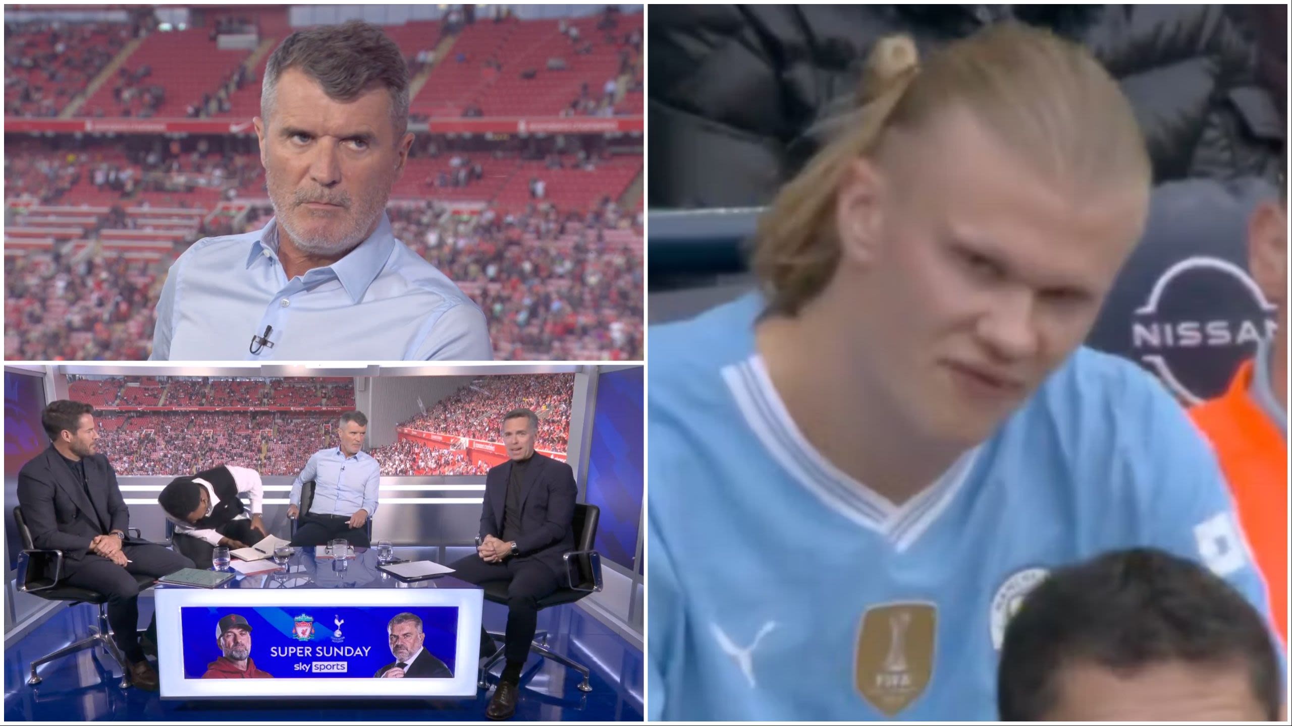 Roy Keane savaging Haaland for his reaction to being subbed off v Wolves was TV gold