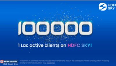 With 100000 Active Accounts Choose HDFC Sky