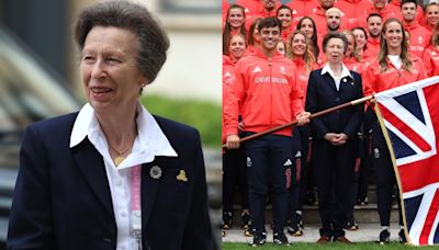 Princess Anne Suits Up and Embraces a Bold Collar for Team Great Britain’s Flag Bearer Photo Call Ahead of 2024 Paris Olympics