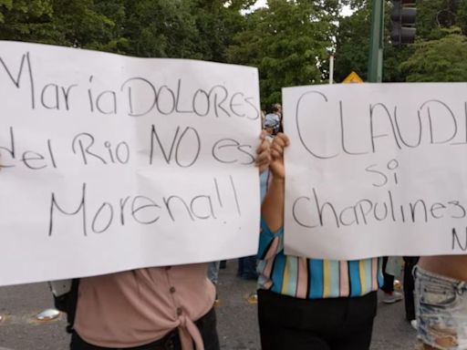Morenistas protestan contra candidatura de Dolores del Río