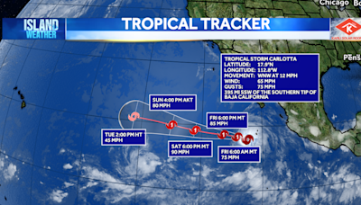 TRACKING CARLOTTA | Tropical Storm Carlotta continues to gain strength in the Eastern Pacific