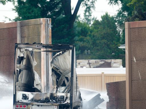 See photos of truck explosion of Route 3 in Clifton