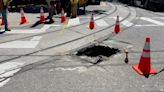 Sinkhole suspends streetcar service in Portland