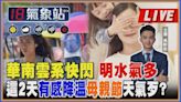 【TVBS18氣象站】華南雲系快閃 明水氣多這2天有感降溫 母親節天氣歹? ｜主播吳軒彤 說氣象LIVE│TVBS新聞網