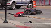 Police: Motorcyclist hospitalized after crash with car in Downtown Cincinnati