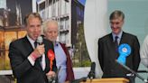 Jacob Rees-Mogg reacts after losing seat to Labour MP he unseated in 2010