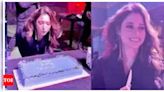 Tamannaah receives surprise b'day cake on 'Stree 2' set during 'Aaj Ki Raat' shoot | Hindi Movie News - Times of India