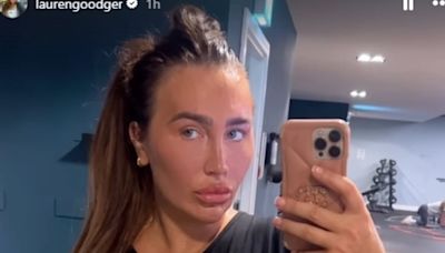 Lauren Goodger reveals she's returned to the gym after health scare