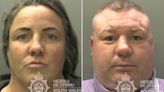 Moment 'dine and dash' pair who failed to pay bills worth £1,000 were caught by police