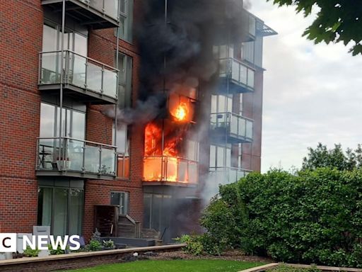 Surrey: Residents in temporary accommodation after Walton fire