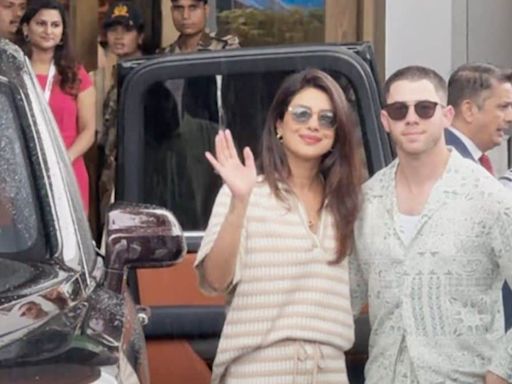 WATCH: Priyanka Chopra and Nick Jonas arrive in Mumbai for Anant Ambani-Radhika Merchant's wedding