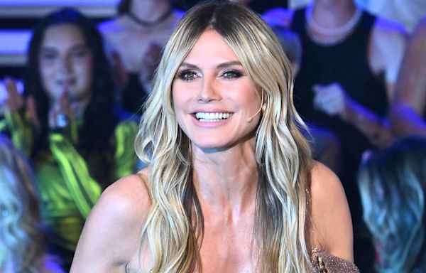 Heidi Klum Flaunts Figure in Bandage Dress With Risqué Cutout Across Her Chest