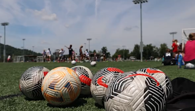 VIDEO: WVU women's soccer team hosts youth soccer camp