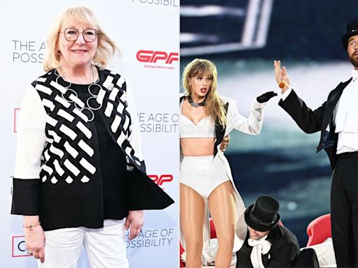 Donna Kelce Reposts Video of Son Travis Carrying Taylor Swift Onstage During London Eras Show