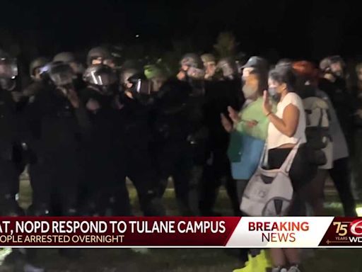 SWAT, NOPD officers pour onto Tulane's campus overnight, move encampment