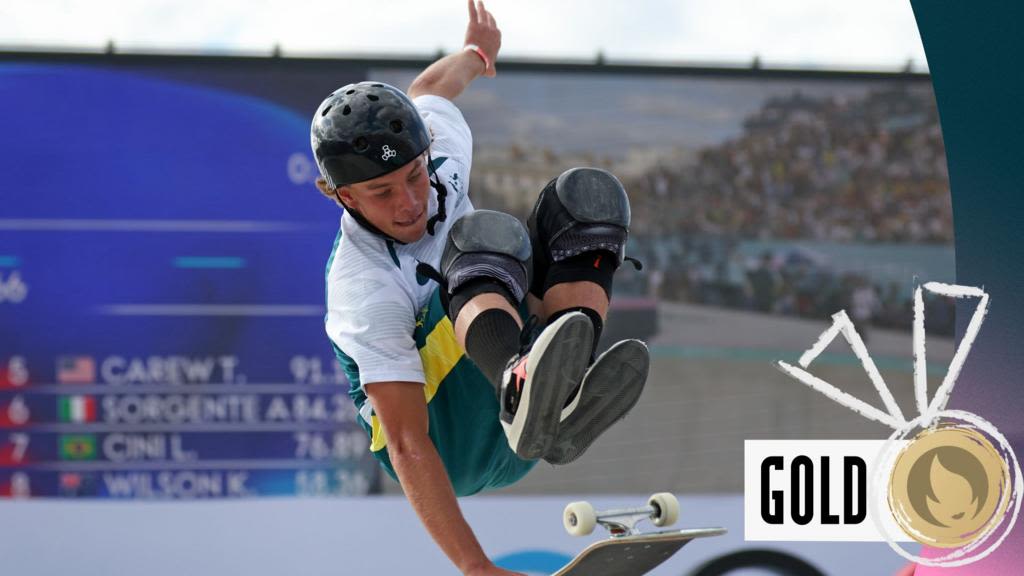 Olympics highlights: Australia's Keegan Palmer wins gold in men's park skateboarding