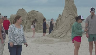 What happens to the sand sculptures after SandFest?