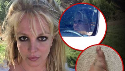 Britney Spears Driving with Severely Injured Foot, BF Paul Soliz with Her