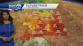 Warming trend with isolated storms in New Mexico