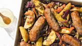 Recipe: Roast sausages over potatoes and peppers for a flavorful one-pan supper