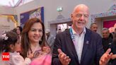 Nita Ambani meets FIFA president Gianni Infantino during India House inauguration in Paris | Paris Olympics 2024 News - Times of India