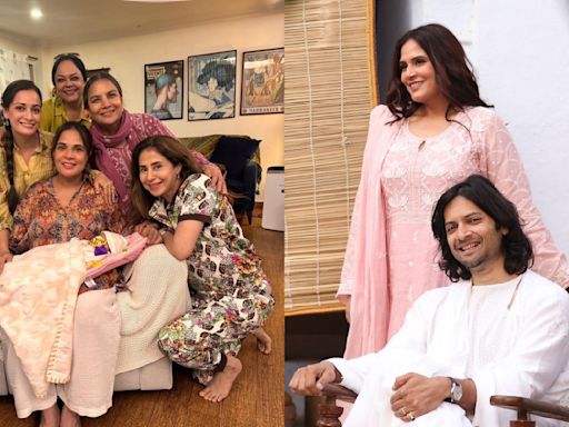 Shabana Azmi, Dia Mirza, Urmila Matondkar visit Richa Chadha and Ali Fazal’s daughter: ‘With the khala and masis…’