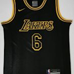 勒布朗·詹姆士 （LeBron James）洛杉磯湖人隊6號 球衣 黑色