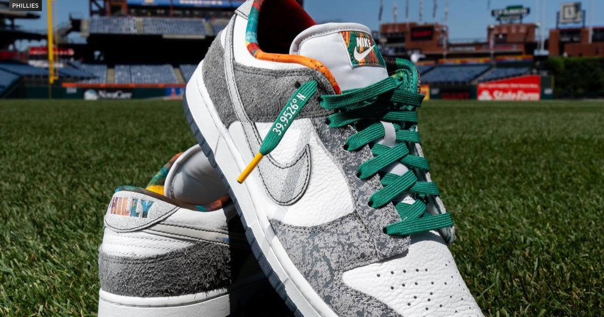 Phillies unveil new "Philly" Nike Dunk Low shoe created in collaboration with Lapstone and Hammer and Creme